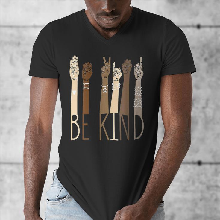 Deaf Be Kind Sign Language Hand Talking Teachers Interpreter Men's V-Neck T-Shirt, funny design Deaf Be Kind Sign Language Hand Talking Teachers Interpreter Men's V-Neck T-Shirt, funny design