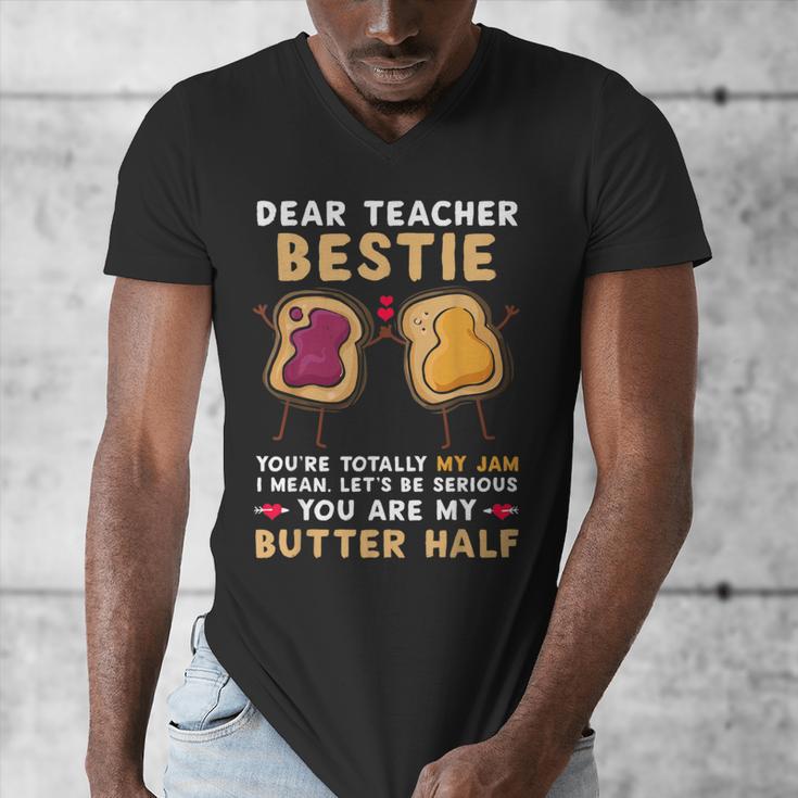 Dear Teacher Bestie You'Re Totally My Jam Shirt Kids Men's V-Neck T-Shirt, funny design