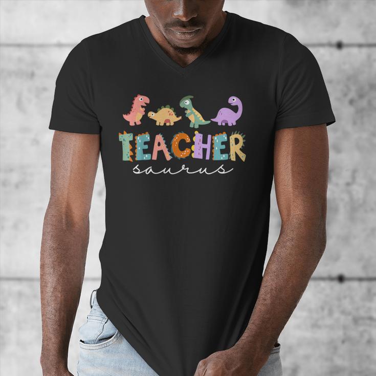 Dinosaur Teacher Teachersaurus Rex Dino Men's V-Neck T-Shirt, funny design Dinosaur Teacher Teachersaurus Rex Dino Men's V-Neck T-Shirt, funny design