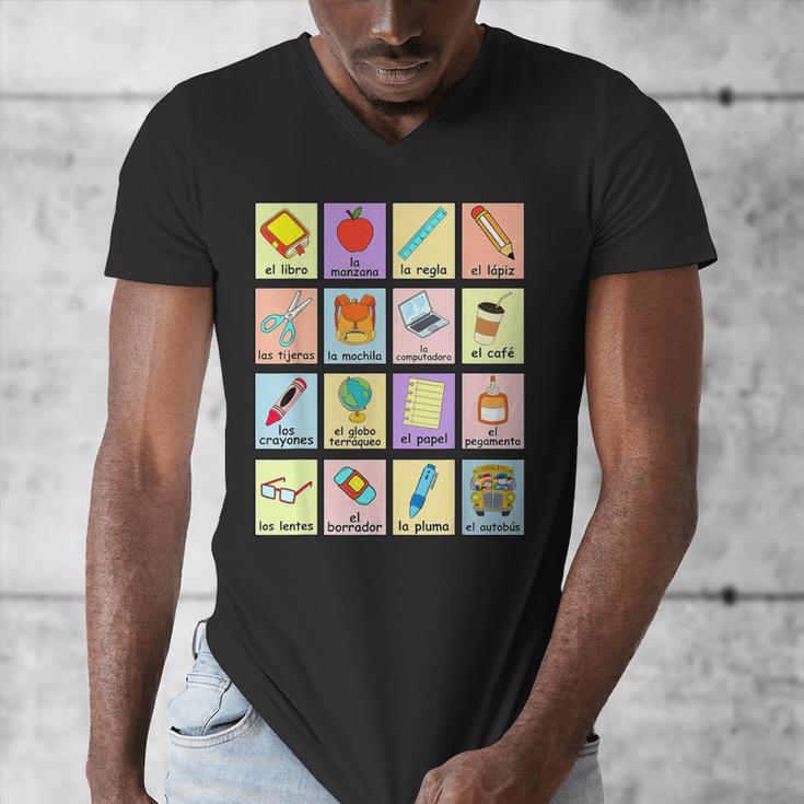Dual Language Crew Bilingual Spanish Teacher Back To School For Men Women Men's V-Neck T-Shirt, funny design Dual Language Crew Bilingual Spanish Teacher Back To School For Men Women Men's V-Neck T-Shirt, funny design