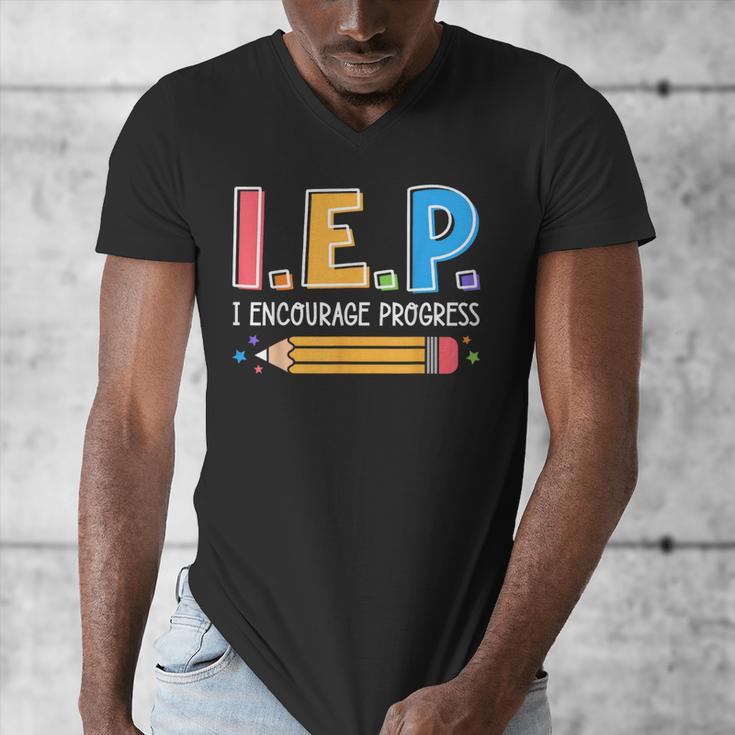 I E P I Encourage Progress Special Education Teacher Men's V-Neck T-Shirt, funny design I E P I Encourage Progress Special Education Teacher Men's V-Neck T-Shirt, funny design