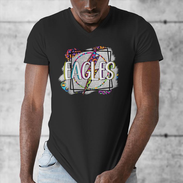 Eagles Teacher School Sports Fan Team Spirit Men's V-Neck T-Shirt, funny design Eagles Teacher School Sports Fan Team Spirit Men's V-Neck T-Shirt, funny design