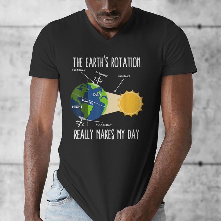 Earth Rotation Earth Day Science Teacher Kids Women Men's V-Neck T-Shirt, Science Teacher Gifts, funny design Earth Rotation Earth Day Science Teacher Kids Women Men's V-Neck T-Shirt, Science Teacher Gifts, funny design