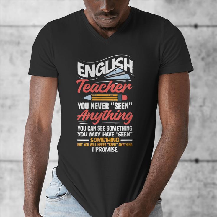 English Teacher Men's V-Neck T-Shirt, English Teacher Gifts, funny design