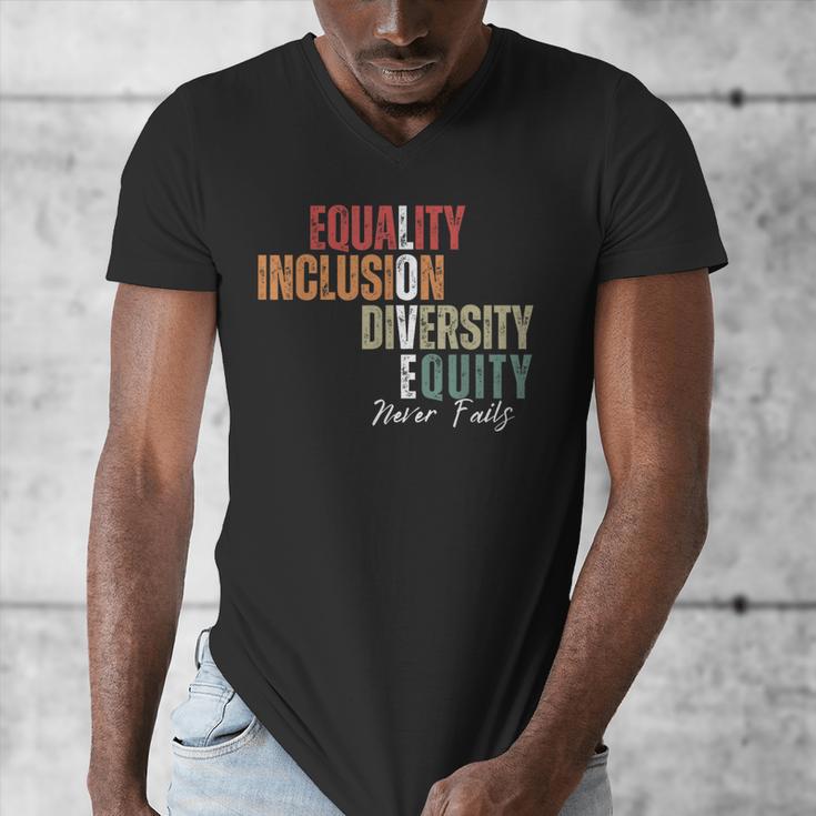 Equality Inclusion Diversity Equity Love Never Fails Teacher Men's V-Neck T-Shirt, funny design