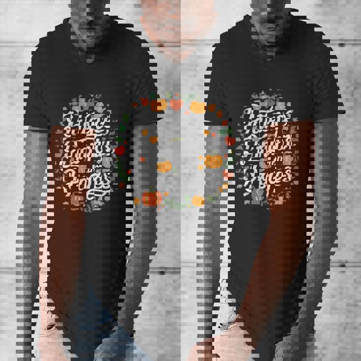 Fall Special Education Teacher Pumpkin Autumn Halloween Men&#x27;s V-Neck T-Shirt, funny design