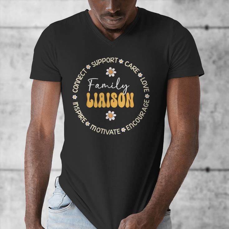 Family Liaison Back To School Teacher Appreciation Week Men's V-Neck T-Shirt, funny design Family Liaison Back To School Teacher Appreciation Week Men's V-Neck T-Shirt, funny design
