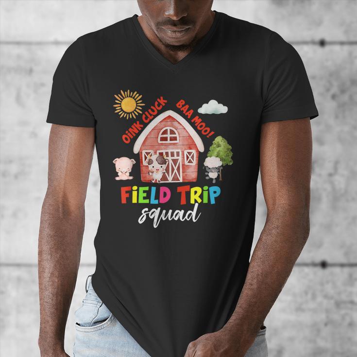 Farm Field Trip Squad Field Day 2025 Teachers Students Men's V-Neck T-Shirt, funny design