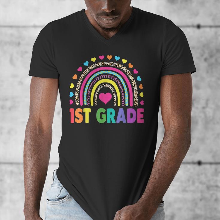 First Grade Rainbow Girls Boys Teacher Team 1st Grade Squad Men's V-Neck T-Shirt, First Grade Teacher Gifts, funny design First Grade Rainbow Girls Boys Teacher Team 1st Grade Squad Men's V-Neck T-Shirt, First Grade Teacher Gifts, funny design