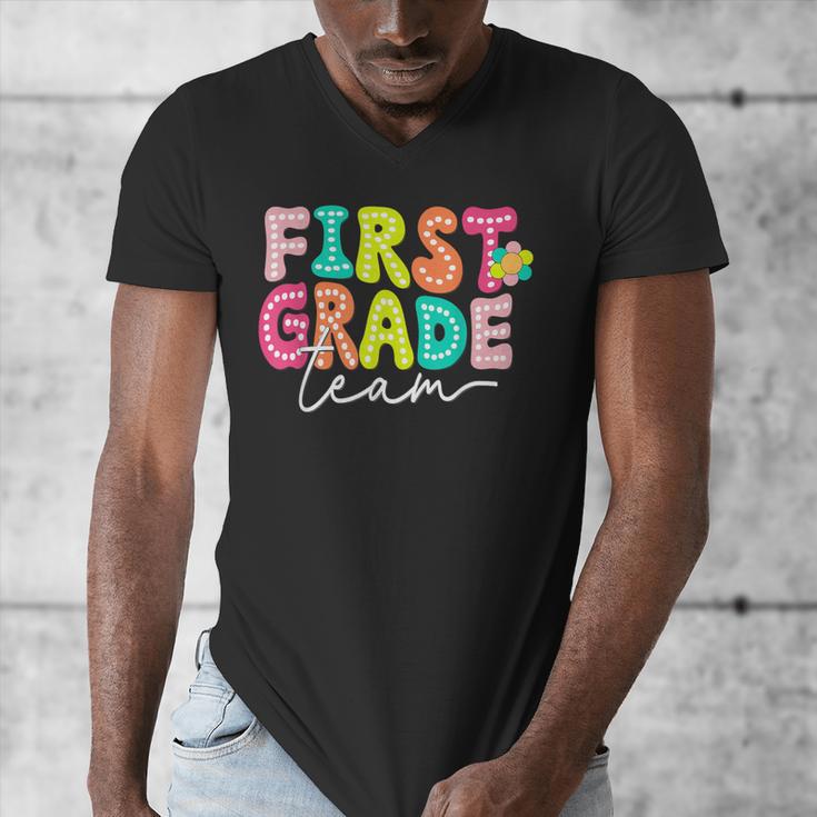 First Grade Team Teacher Back To School 1st Grade Squad Kids Men's V-Neck T-Shirt, First Grade Teacher Gifts, funny design First Grade Team Teacher Back To School 1st Grade Squad Kids Men's V-Neck T-Shirt, First Grade Teacher Gifts, funny design