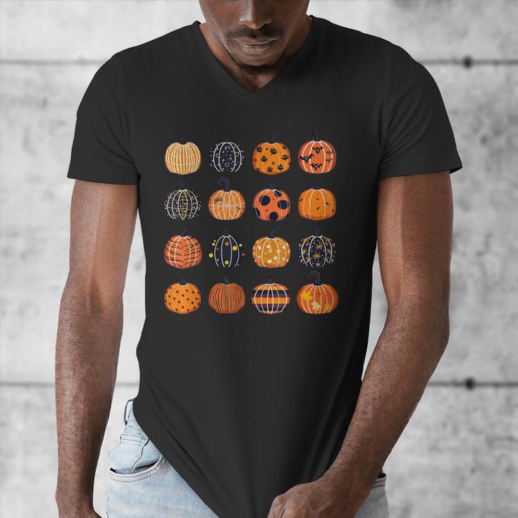 Folk Art Pumpkins Teacher Nurses Admin Witch Halloween Cute Men's V-Neck T-Shirt, funny design Folk Art Pumpkins Teacher Nurses Admin Witch Halloween Cute Men's V-Neck T-Shirt, funny design