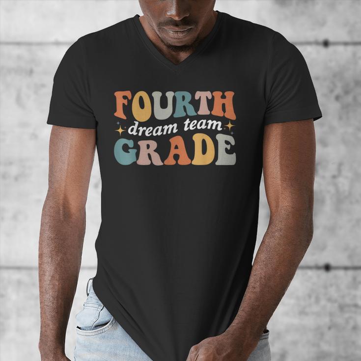 Fourth Grade Dream Team 4th Grade Teacher Back To School Men's V-Neck T-Shirt, 4th Grade Teacher Gifts, funny design