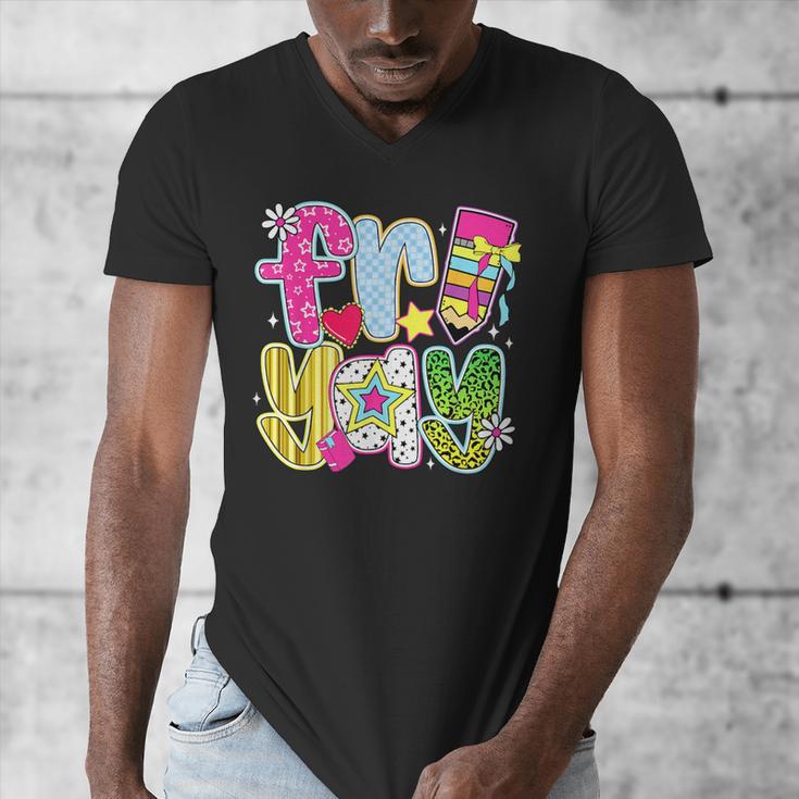 Fri-Yay Happy Friday Weekend Teacher Back To School Men's V-Neck T-Shirt, funny design Fri-Yay Happy Friday Weekend Teacher Back To School Men's V-Neck T-Shirt, funny design