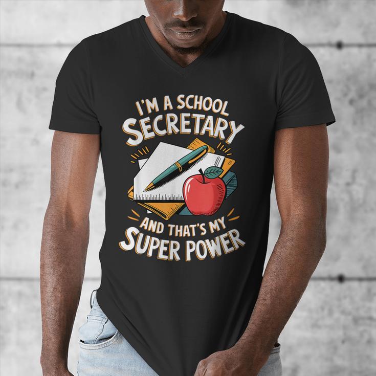 Front Office Teacher Admin Mother I'm A School Secretary Men's V-Neck T-Shirt, funny design Front Office Teacher Admin Mother I'm A School Secretary Men's V-Neck T-Shirt, funny design