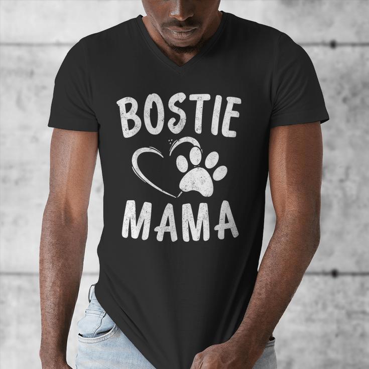 Fun Bostie Mama Dog Lover Apparel Boston Terrier Mom Men's V-Neck T-Shirt, Couple Gifts, Mom Gifts, Boston Terrier Mom Gifts, funny design