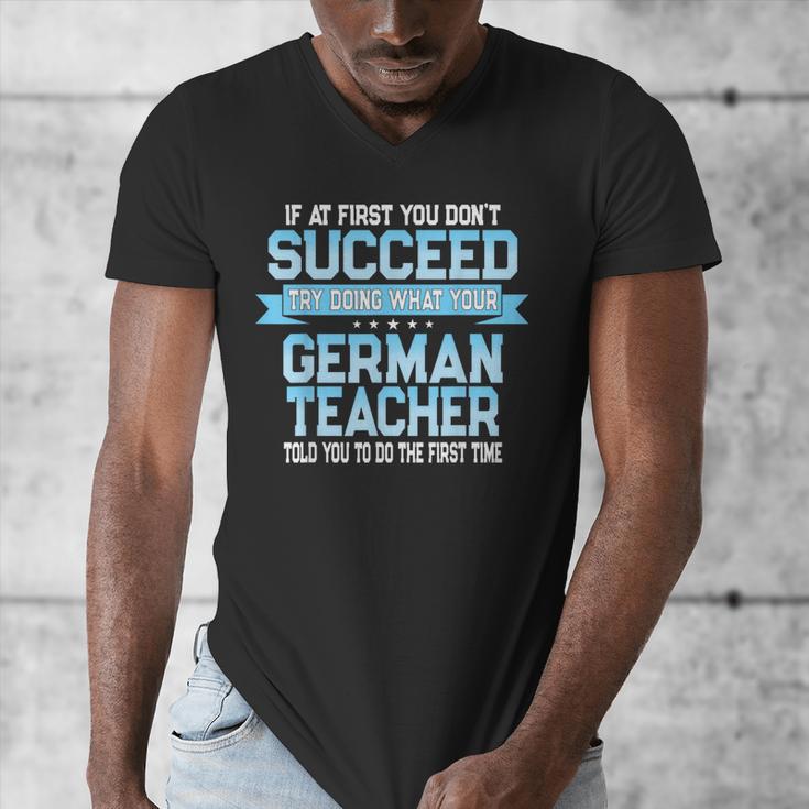 Fun German Teacher Appreciation Language Class Saying Men's V-Neck T-Shirt, German Teacher Gifts, funny design