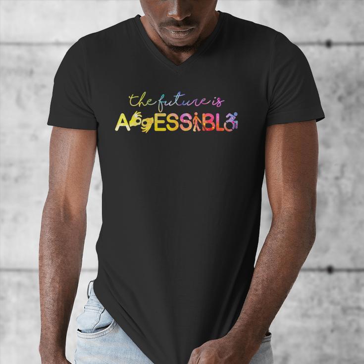 The Future Is Accessible Special Education Teacher Men's V-Neck T-Shirt, Future Teacher Gifts, funny design The Future Is Accessible Special Education Teacher Men's V-Neck T-Shirt, Future Teacher Gifts, funny design