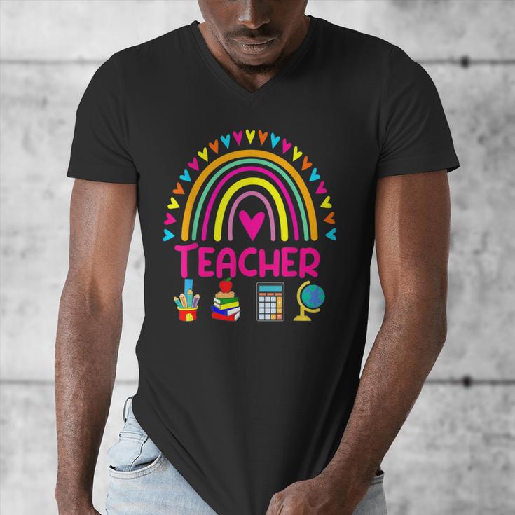 Future Kids Career Teacher Rainbow Boy Girl Graduations Men's V-Neck T-Shirt, Future Teacher Gifts, funny design Future Kids Career Teacher Rainbow Boy Girl Graduations Men's V-Neck T-Shirt, Future Teacher Gifts, funny design