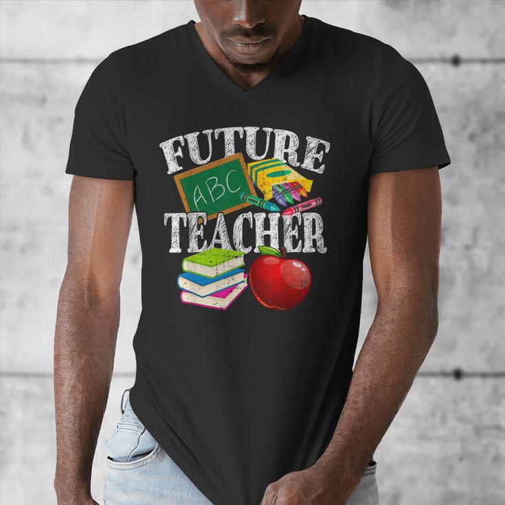 Future Teacher With Canyon And Book Teacher Men Women Girls Kids Men's V-Neck T-Shirt, Future Teacher Gifts, funny design