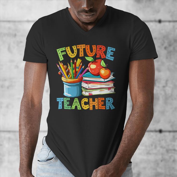 Future Teacher Costume For Kids Back To School Boy Girl Men's V-Neck T-Shirt, Future Teacher Gifts, funny design Future Teacher Costume For Kids Back To School Boy Girl Men's V-Neck T-Shirt, Future Teacher Gifts, funny design