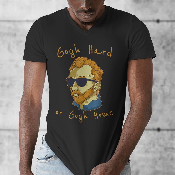 Go Hard Or Go Home Art Teacher Men's V-Neck T-Shirt, funny design