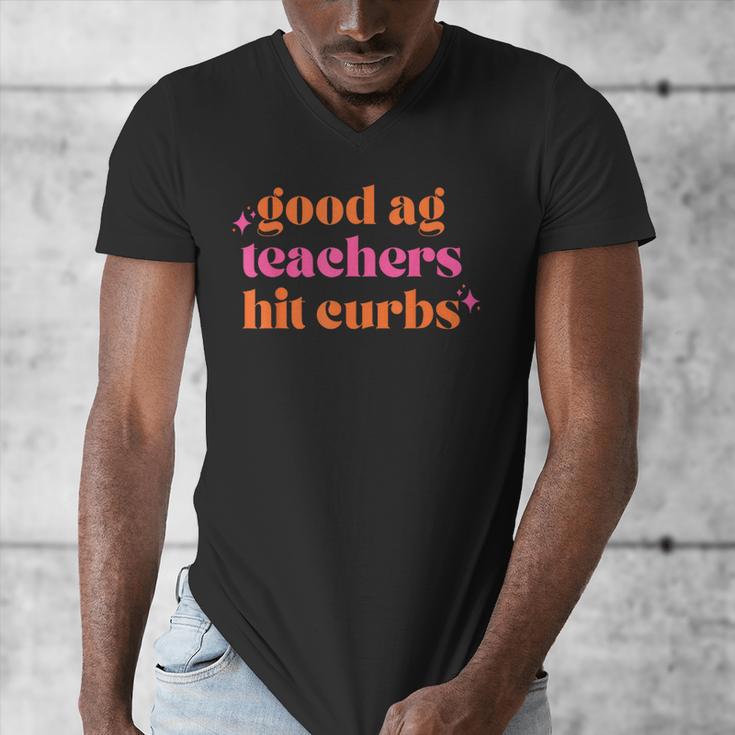 Good Ag Teachers Hit Curbs Teacher Apparel Men's V-Neck T-Shirt, funny design Good Ag Teachers Hit Curbs Teacher Apparel Men's V-Neck T-Shirt, funny design