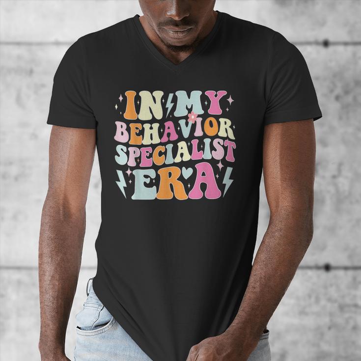 Groovy In My Behavior Specialist Era Behavior Teachers Men's V-Neck T-Shirt, funny design
