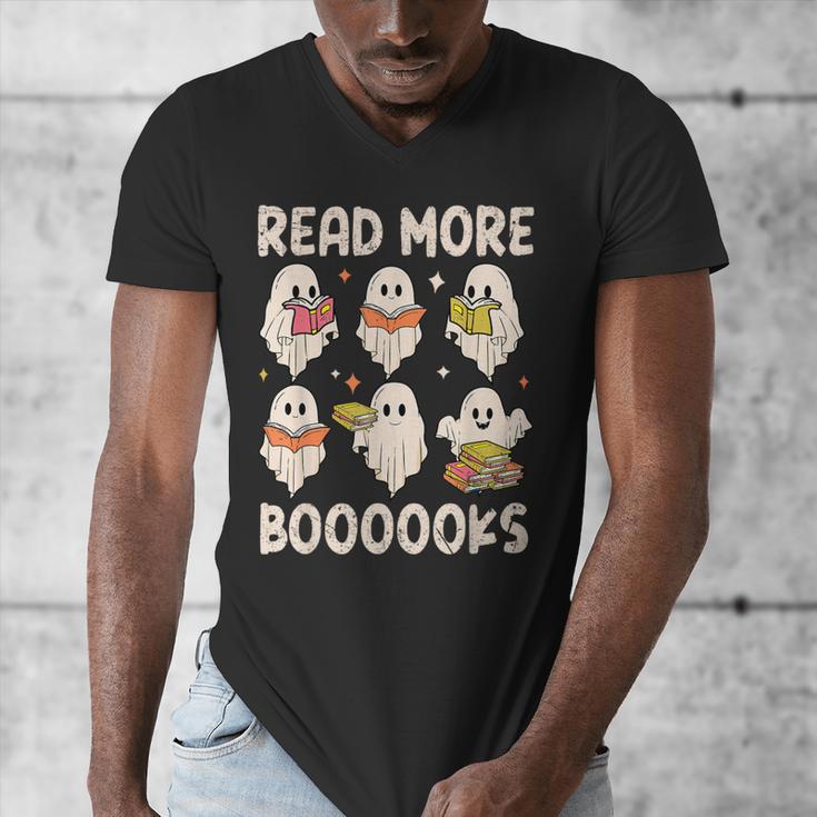 Groovy Halloween Ghost Read More Boooooks Librarian Teacher For Men Women Kids Men's V-Neck T-Shirt, Groovy Teacher Gifts, funny design Groovy Halloween Ghost Read More Boooooks Librarian Teacher For Men Women Kids Men's V-Neck T-Shirt, Groovy Teacher Gifts, funny design