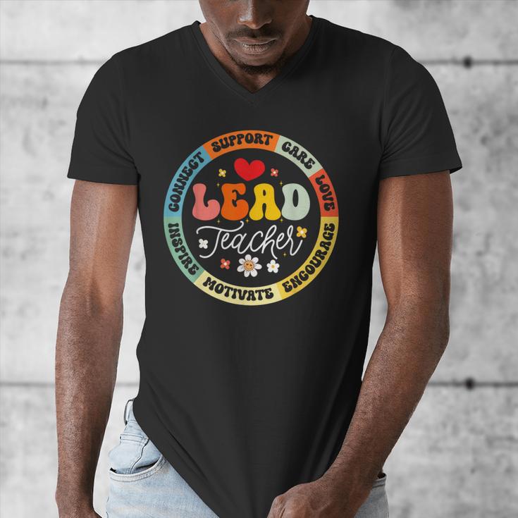 Groovy Lead Teacher Appreciation Back To School Men's V-Neck T-Shirt, Groovy Teacher Gifts, funny design