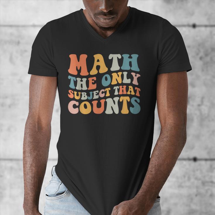 Groovy Math Is The Only Subject That Counts Math Teacher For Men Women Girls Kids Men's V-Neck T-Shirt, Groovy Teacher Gifts, funny design Groovy Math Is The Only Subject That Counts Math Teacher For Men Women Girls Kids Men's V-Neck T-Shirt, Groovy Teacher Gifts, funny design