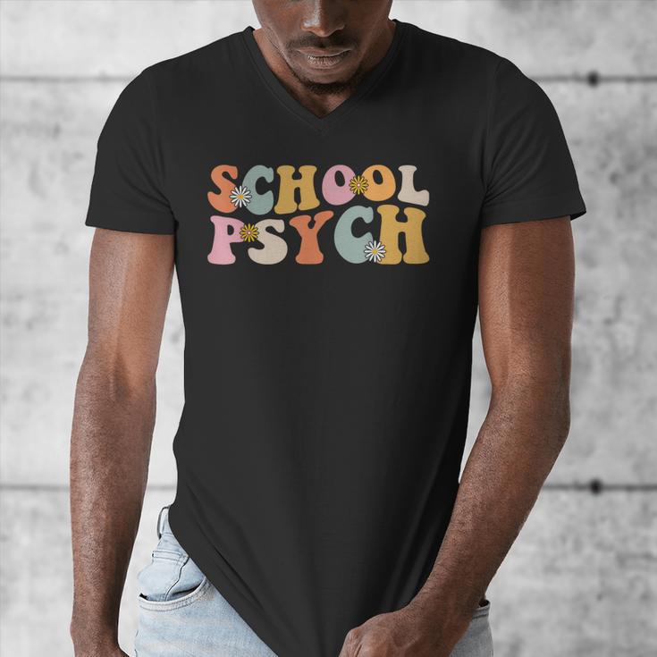 Groovy Retro School Psych Teacher School Psychologist For Men Women Girls Kids Men's V-Neck T-Shirt, Groovy Teacher Gifts, funny design Groovy Retro School Psych Teacher School Psychologist For Men Women Girls Kids Men's V-Neck T-Shirt, Groovy Teacher Gifts, funny design