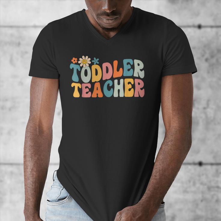 Groovy Toddler Teacher Appreciation Back To School Men's V-Neck T-Shirt, Groovy Teacher Gifts, funny design Groovy Toddler Teacher Appreciation Back To School Men's V-Neck T-Shirt, Groovy Teacher Gifts, funny design