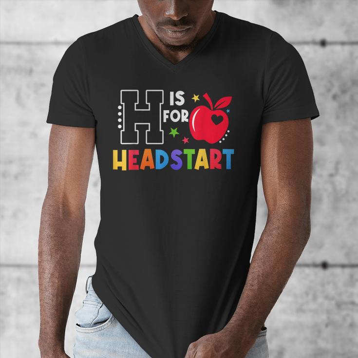 H Is For Head Start Teacher First Day Of School Tee Men's V-Neck T-Shirt, funny design H Is For Head Start Teacher First Day Of School Tee Men's V-Neck T-Shirt, funny design