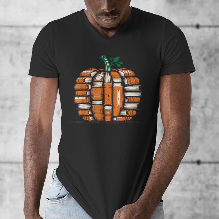 Halloween Books Pumpkin Reading Teacher Fall Men Women Men's V-Neck T-Shirt, funny design Halloween Books Pumpkin Reading Teacher Fall Men Women Men's V-Neck T-Shirt, funny design
