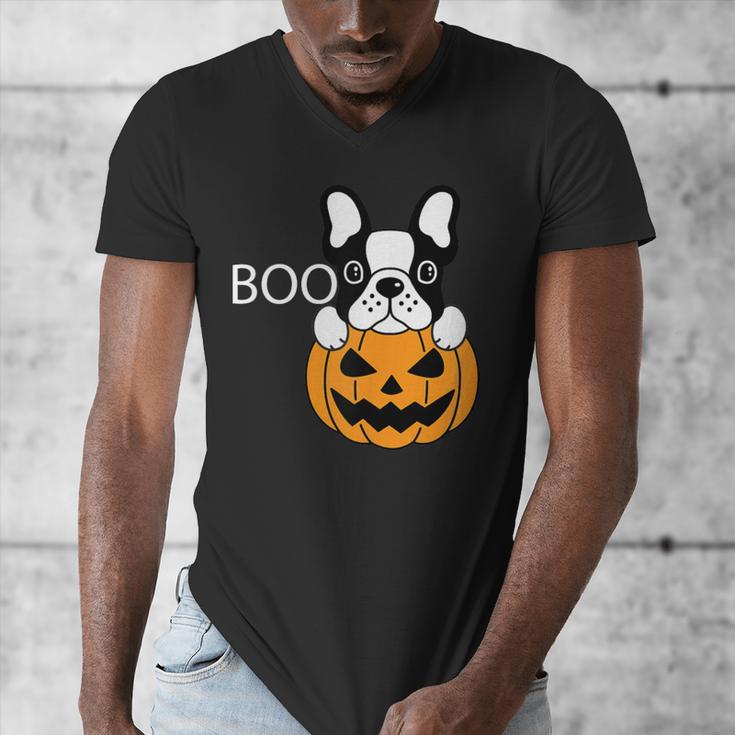 The Halloween Boston Terrier Men's V-Neck T-Shirt, Boston Terrier Halloween Gifts, funny design