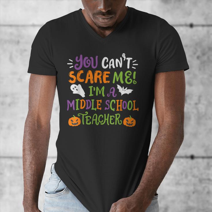 Halloween You Cant Scare Me Im A Middle School Teacher Men's V-Neck T-Shirt, funny design Halloween You Cant Scare Me Im A Middle School Teacher Men's V-Neck T-Shirt, funny design