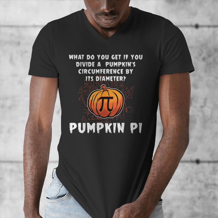Halloween Pumpkin Pi Math Geometry Teachers Students For Men Women Kids Men's V-Neck T-Shirt, funny design