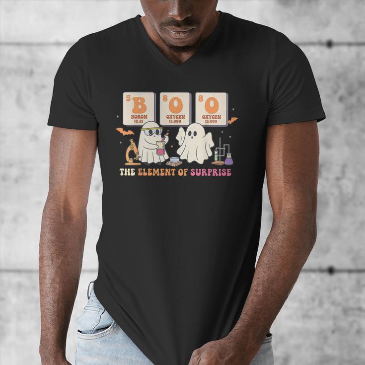 Halloween Science Teacher Boo Ghost The Element Of Surprise Men's V-Neck T-Shirt, Science Teacher Gifts, funny design Halloween Science Teacher Boo Ghost The Element Of Surprise Men's V-Neck T-Shirt, Science Teacher Gifts, funny design