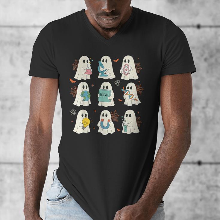 Halloween Science Teacher Student Ghost Laboratory Men Women Men's V-Neck T-Shirt, Science Teacher Gifts, funny design Halloween Science Teacher Student Ghost Laboratory Men Women Men's V-Neck T-Shirt, Science Teacher Gifts, funny design