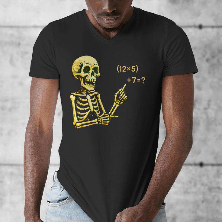 Halloween Teacher Six Seven 6 7 Skeleton Spooky Costume Men's V-Neck T-Shirt, funny design Halloween Teacher Six Seven 6 7 Skeleton Spooky Costume Men's V-Neck T-Shirt, funny design