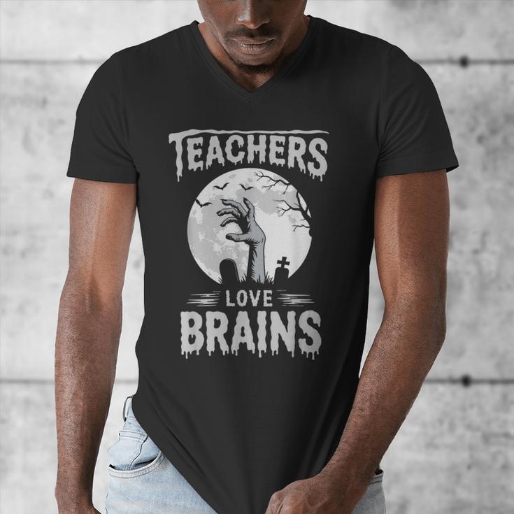 Halloween Teacher Tshirts Zombie Teachers Love Brains Men's V-Neck T-Shirt, funny design Halloween Teacher Tshirts Zombie Teachers Love Brains Men's V-Neck T-Shirt, funny design