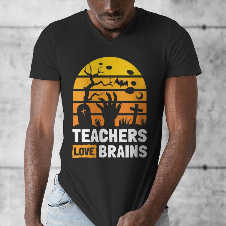 Halloween Teachers Science Math Teachers Love Brains Men's V-Neck T-Shirt, Science Teacher Gifts, funny design Halloween Teachers Science Math Teachers Love Brains Men's V-Neck T-Shirt, Science Teacher Gifts, funny design