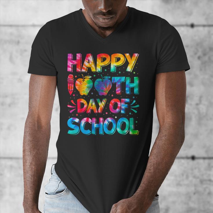 Happy 100th Day Of School Teacher Student 100 Days Tie Dye Men Women Kids Men's V-Neck T-Shirt, funny design Happy 100th Day Of School Teacher Student 100 Days Tie Dye Men Women Kids Men's V-Neck T-Shirt, funny design