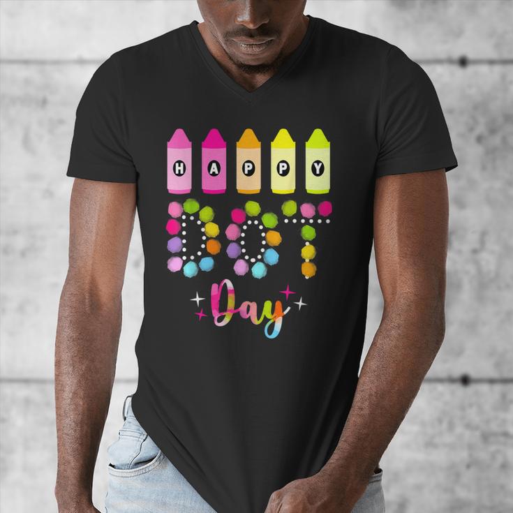 Happy Dot Day 2025 Teacher Kids Girls Colorful Polka Dot Day Men's V-Neck T-Shirt, funny design Happy Dot Day 2025 Teacher Kids Girls Colorful Polka Dot Day Men's V-Neck T-Shirt, funny design