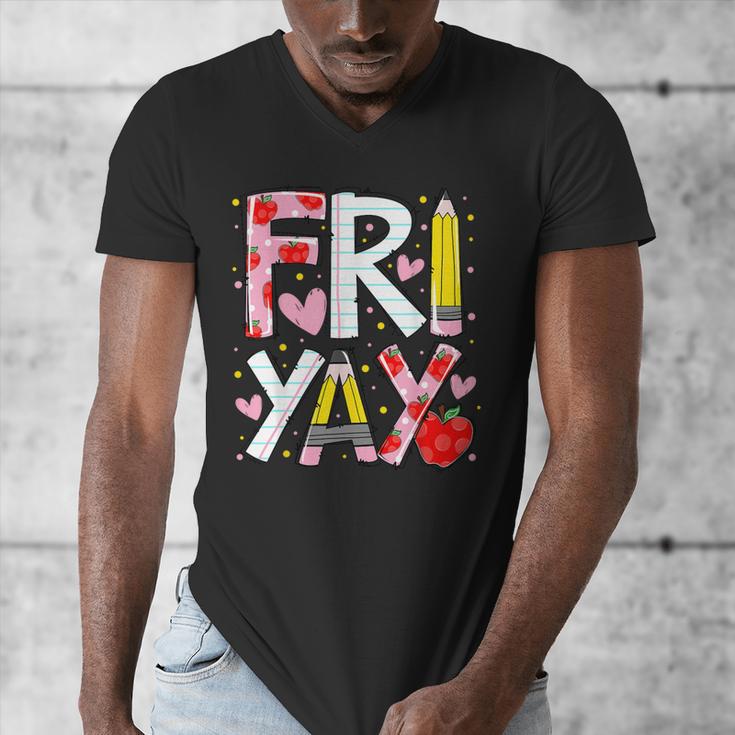 Happy Fri-Yay Teacher Back To School Friday Lovers Men's V-Neck T-Shirt, funny design Happy Fri-Yay Teacher Back To School Friday Lovers Men's V-Neck T-Shirt, funny design