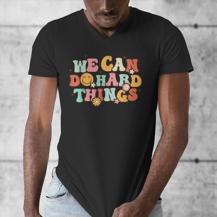 We Can Do Hard Things Teacher Back To School Teacher Student Men's V-Neck T-Shirt, funny design We Can Do Hard Things Teacher Back To School Teacher Student Men's V-Neck T-Shirt, funny design