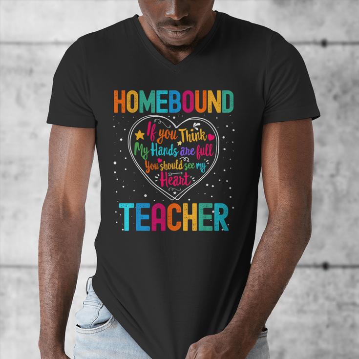 Homebound Teacher Appreciation Week Back To School Heart Men's V-Neck T-Shirt, funny design Homebound Teacher Appreciation Week Back To School Heart Men's V-Neck T-Shirt, funny design