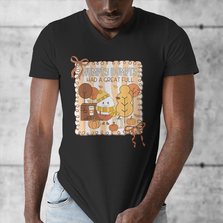 Humpty Dumpty Had A Great Fall Teacher Thanksgiving Autumn Men's V-Neck T-Shirt, funny design Humpty Dumpty Had A Great Fall Teacher Thanksgiving Autumn Men's V-Neck T-Shirt, funny design
