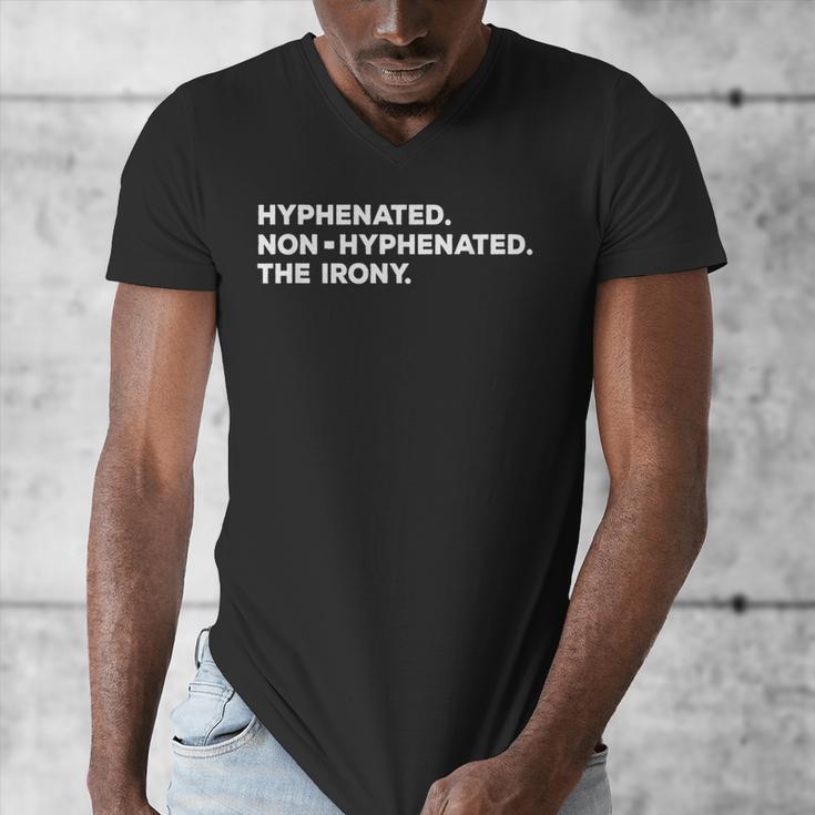 Hyphenated Irony Joke English Grammar Teachers Gag Men's V-Neck T-Shirt, English Teacher Gifts, funny design Hyphenated Irony Joke English Grammar Teachers Gag Men's V-Neck T-Shirt, English Teacher Gifts, funny design