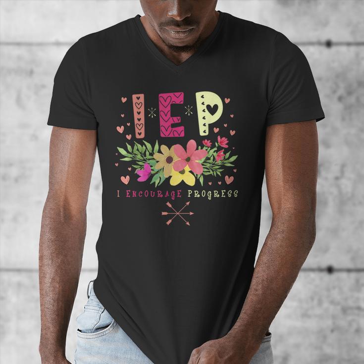 IEP I Encourage Progress Teacher Special Education Men Women Men's V-Neck T-Shirt, funny design IEP I Encourage Progress Teacher Special Education Men Women Men's V-Neck T-Shirt, funny design